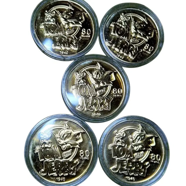 [BUNJANG] Tom and Jerry 80th Anniversary Coin 5-Piece Set / 톰과 제리 80주년 기념 코인 5종 세트