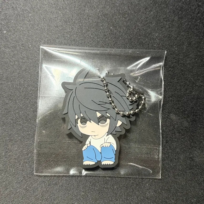 [BUNJANG] Death Note L Rubber Keychain / 데스노트 러버스트랩 키홀더 가챠 엘