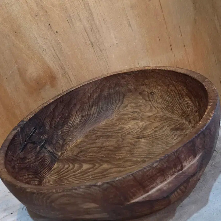 [BUNJANG] Traditional Korean Wooden Tray / 민속품/ 세월의 상처가 정겨운 함지