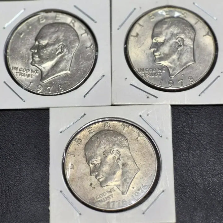 [BUNJANG] Eisenhower Dollar Coin Bundle Set (1976, 1978) / 아이젠하워 달러 주화 1976, 1978년. 3점 일괄 판매