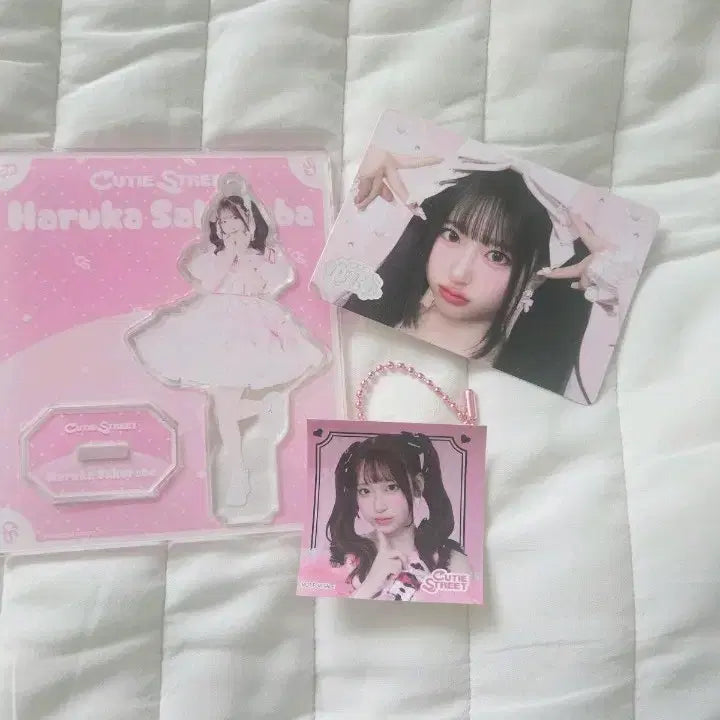 [BUNJANG] Sakuraba Haruka Acrylic Stand Photocard Set Cutie Street Goods / 사쿠라바 하루카 아크릴 스탠드 포토카드 세트 큐티스트리트 굿즈 파루땅 아크스타 트레카