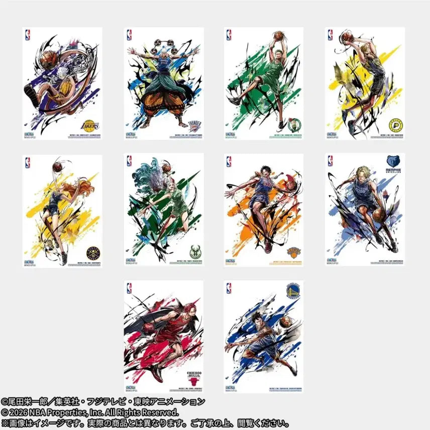 [BUNJANG] One Piece x NBA Collaboration Poster Set / 원피스 X NBA 콜라보 포스터