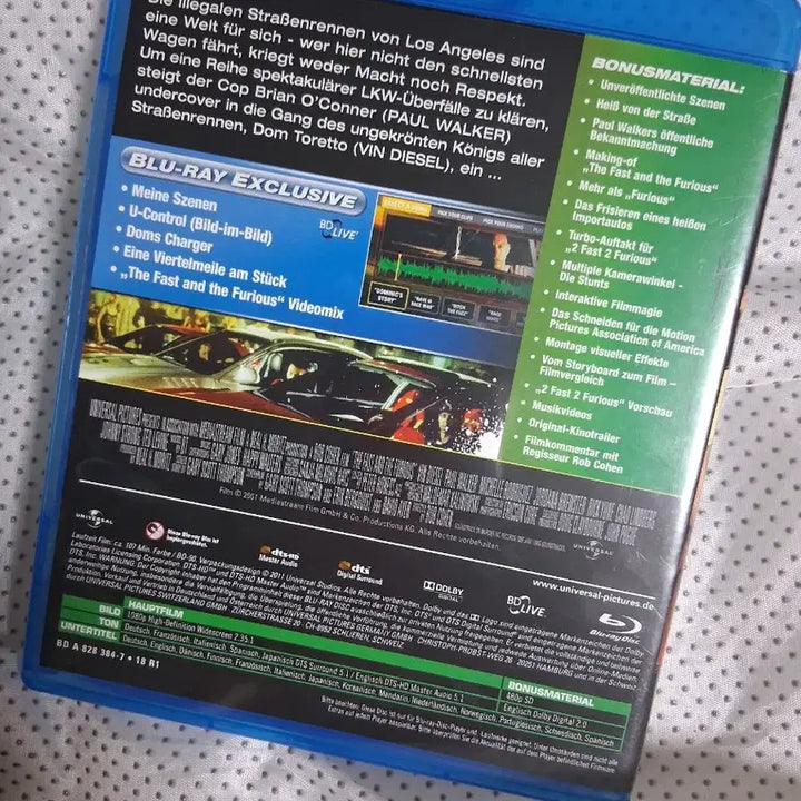 [BUNJANG] Fast &amp; Furious 1 Blu-ray / 영화 블루레이