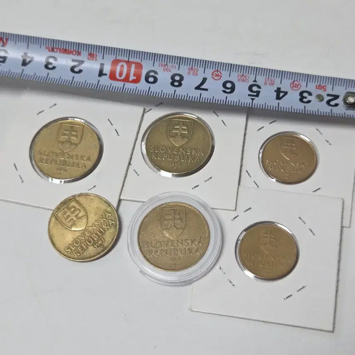 [BUNJANG] 1990s Slovakia Republic Cross Coin Set / 90년대 슬로바키아 공화국 십자가 동전 예수님 동전 가톨릭