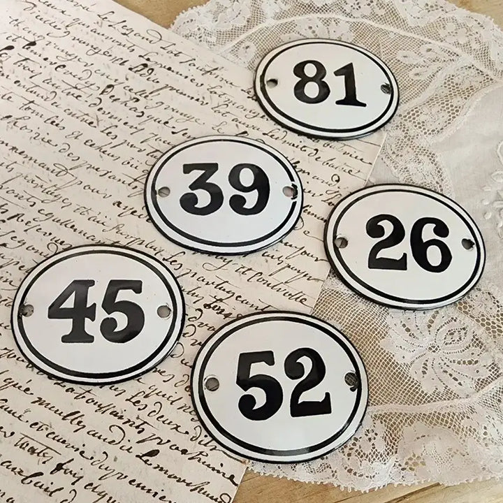 [BUNJANG] Vintage French Enamel Numbers Set / 빈티지 프랑스 법랑 숫자