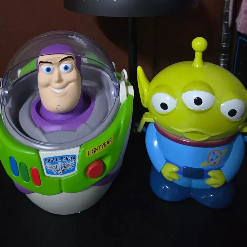 [BUNJANG] Buzz Lightyear &amp; Alien Popcorn Bucket Set / 버즈 + 알린 팝콘통