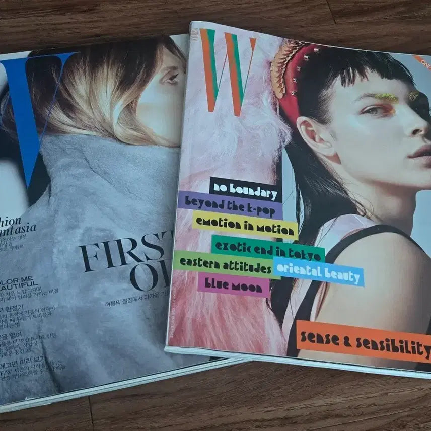 [BUNJANG] W Korea Fashion Magazine (August 2015 &amp; February 2019 Issues) / 더블유 코리아 패션 잡지 2권
