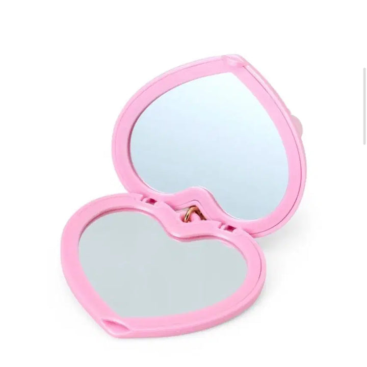 [BUNJANG] My Melody Quilting Enamel Heart Keyring Mirror / 마이멜로디 퀼팅 에나멜 하트 키링 거울