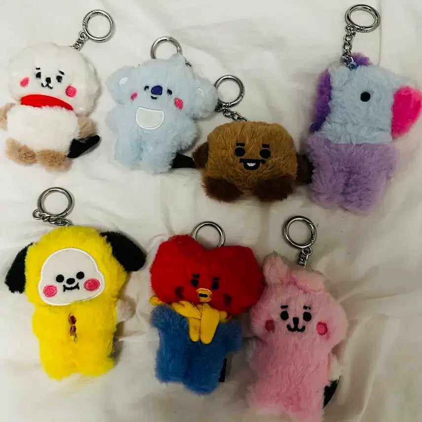[BUNJANG] BT21 Flapper Keyring Set / BT21 플랫퍼 키링 7종 일괄판매