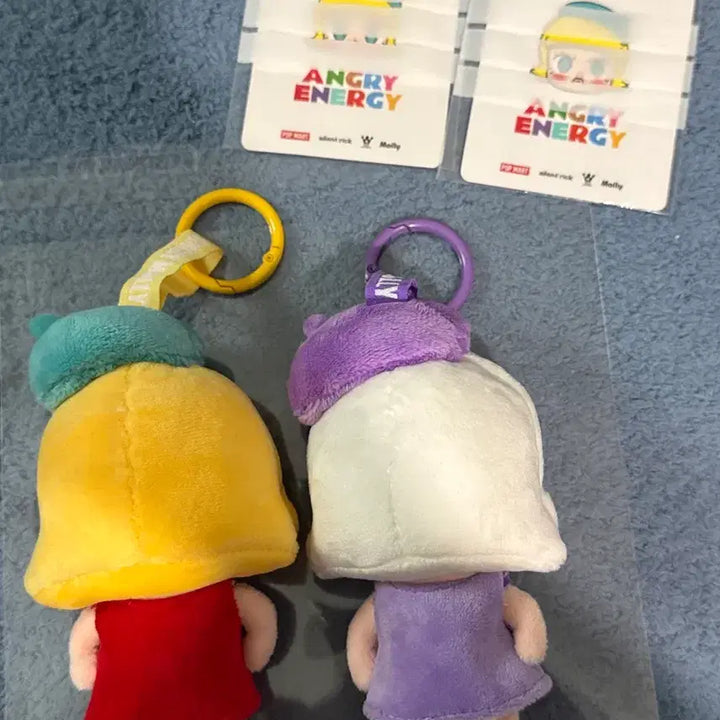 [BUNJANG] Pop Mart Molly Plush Keychain Set / 팝마트정품 앵그리몰리 인형키링 2개일괄 / 주말할인