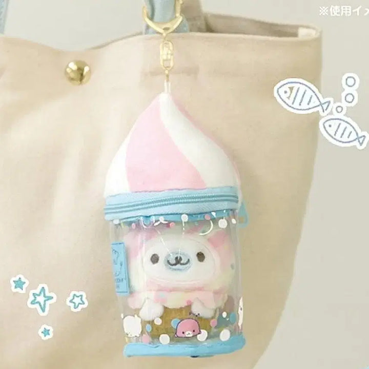 [BUNJANG] Mamegoma Tenori Doll &amp; Mini Clear Keychain Bundle Set / 마메고마 테노리 인형+미니 투명 키링 일괄