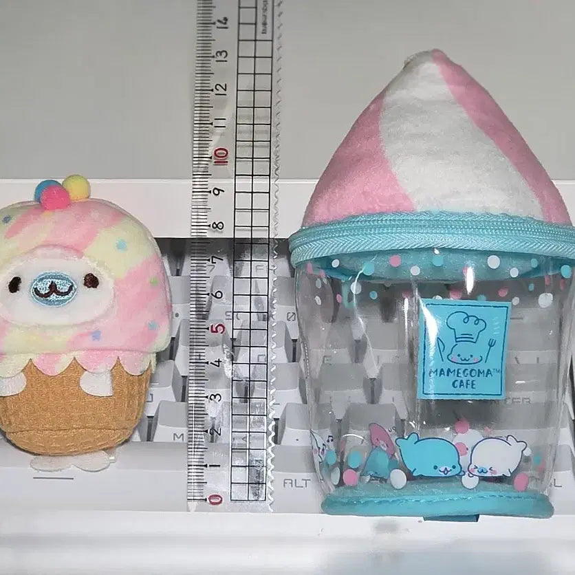 [BUNJANG] Mamegoma Tenori Doll &amp; Mini Clear Keychain Bundle Set / 마메고마 테노리 인형+미니 투명 키링 일괄