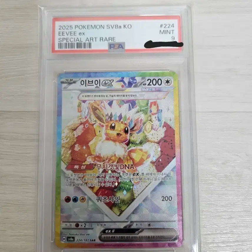 [BUNJANG] Pokemon Card Eevee ex SAR PSA 9 / 포켓몬카드 이브이 ex sar psa9
