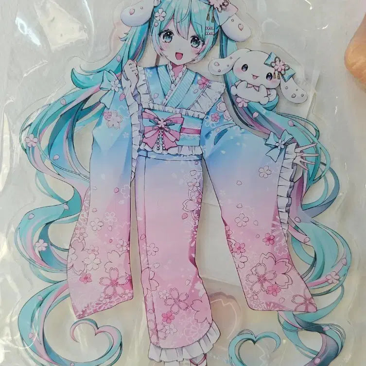 [BUNJANG] Hatsune Miku x Cinnamoroll Yume Sakura Acrylic Stand / 하츠네 미쿠 시나모롤 유메 사쿠라 아크릴 스탠드