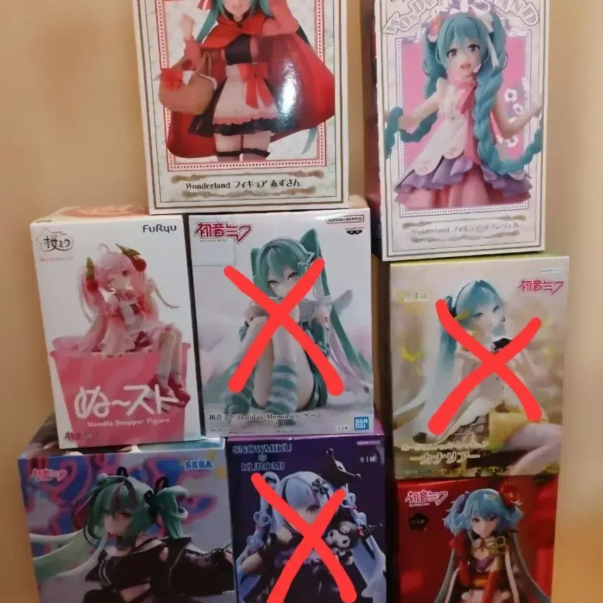 [BUNJANG] Hatsune Miku Figures 5-Piece Bundle (Sealed) / 미개봉) 미쿠 피규어 5개 일괄 판매