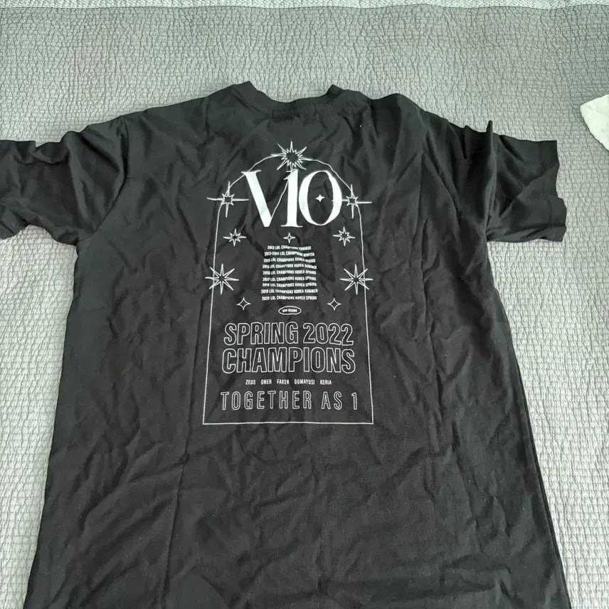 [BUNJANG] T1 V10 Championship T-Shirt Black / T1 v10기념 우승 티셔츠