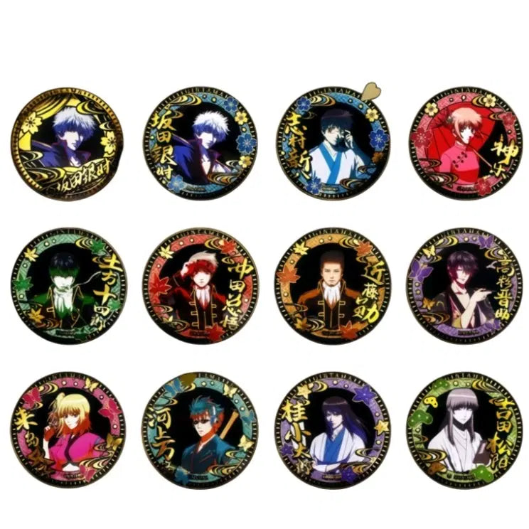 [BUNJANG] Gintama Gold Plated Can Badge Shinsuke Takasugi / 은혼 금장 캔뱃지 타카스기