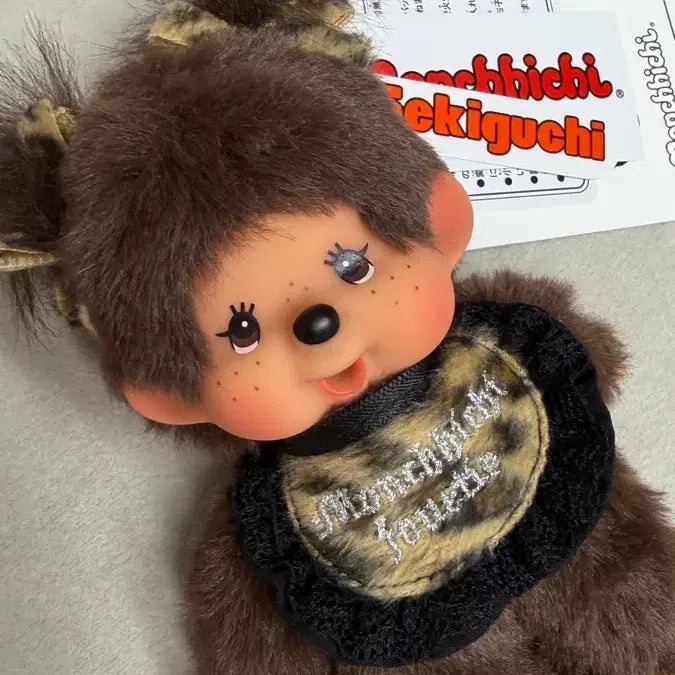 [BUNJANG] Jueati Leopard Print Monchhichi Doll / 쥬에티 쥬에띠 레오파드 호피 몬치치