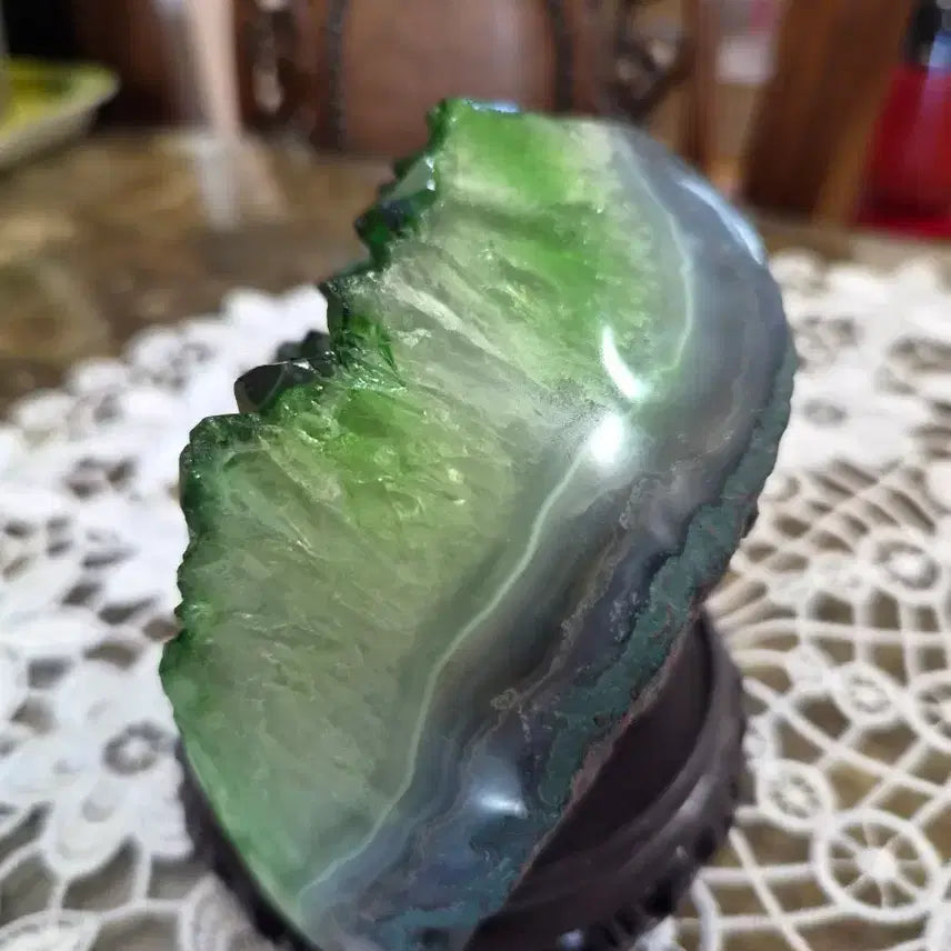 [BUNJANG] Natural Green Crystal Raw Stone (900-1000g) / 천연 녹색 수정원석(900~1000g)