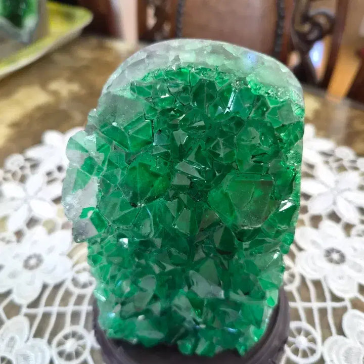 [BUNJANG] Natural Green Crystal Raw Stone (900-1000g) / 천연 녹색 수정원석(900~1000g)