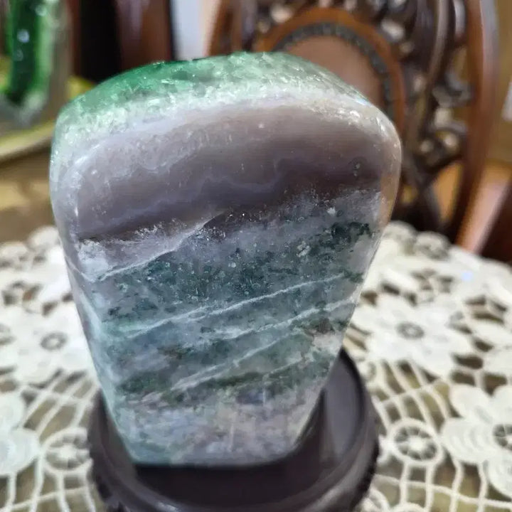 [BUNJANG] Natural Green Crystal Raw Stone (900-1000g) / 천연 녹색 수정원석(900~1000g)