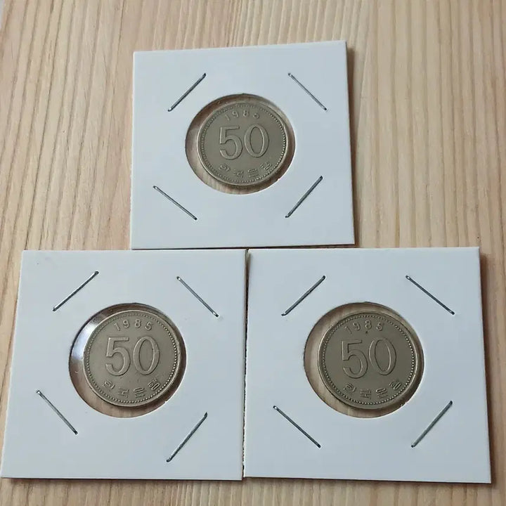 [BUNJANG] Bank of Korea 1985 50th Anniversary Commemorative Coin Bundle Set (3 pieces) / 한국은행 1985년 50주 3개일괄