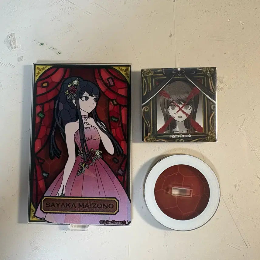[BUNJANG] Danganronpa Sayaka Maizono 10th Anniversary Acrylic Stand &amp; Memorial Badge / 단간론파 마이조노 사야카 10주년 아크릴 스탠드 영정 뱃지