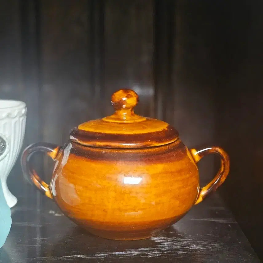 [BUNJANG] Vintage Sugar Bowl with Lid / 빈티지  슈가볼 뚜껑 포함