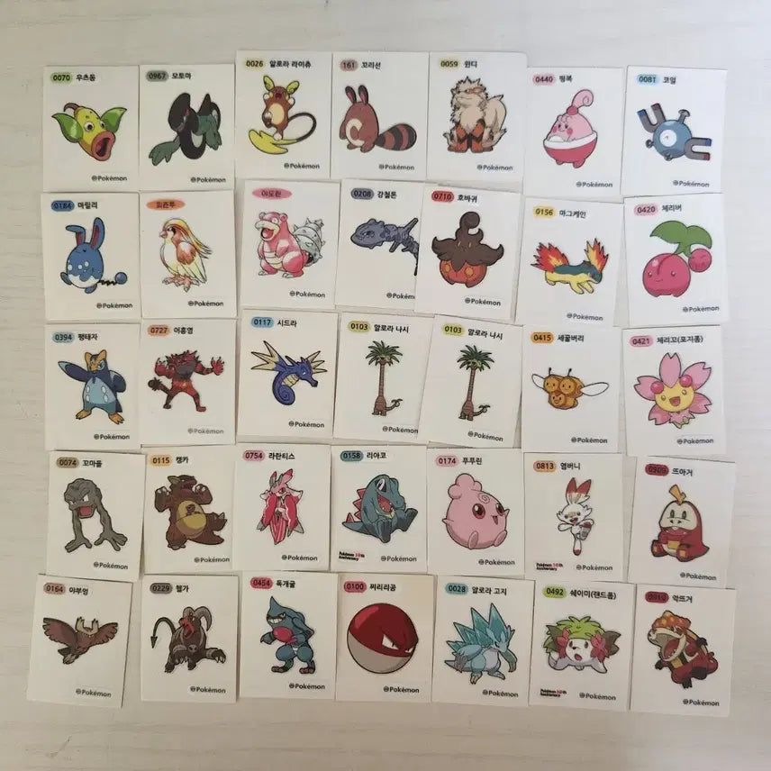 [BUNJANG] Pokemon 30th Anniversary Artwork Sticker Collection / 포켓몬 30주년 아트웍 띠부씰