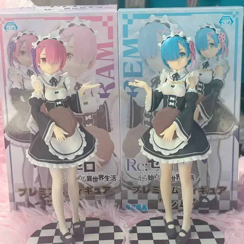 [BUNJANG] Re:Zero Starting Life in Another World Ram &amp; Rem 2 Figure Set / Re:제로부터 시작하는 이세계생활 렘/람 피규어 2종 일괄