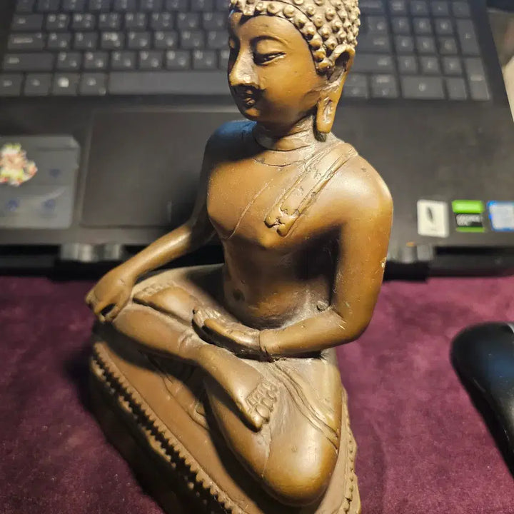 [BUNJANG] Shakyamuni Buddha Statue (20cm) - Southeast Asian Style Buddhist Art / 석가모니불 좌상 20cm 동남아 양식 불교미술 소장품 상태감안