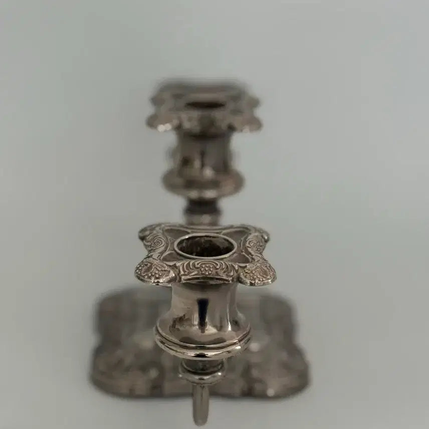 [BUNJANG] Antique 3-Arm Candelabra Silver/Pewter / 앤틱 3구 촛대 실버 / 주석 촛대
