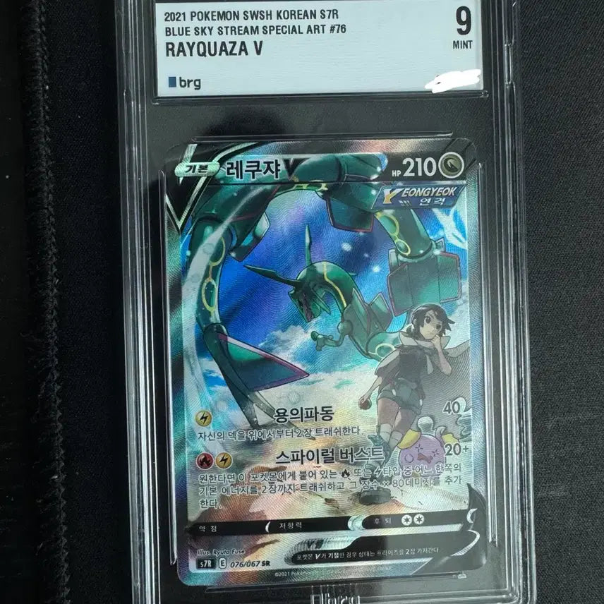 [BUNJANG] 2021 Pokemon Card Rayquaza V Special Art Grade 9 / 2021 포켓몬 카드 레쿠쟈 V 특일 9등급