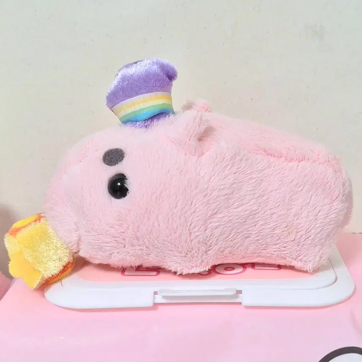 [BUNJANG] Classic Vintage Eyebrows Capybara Mascot Plush Doll / 고전 빈티지 그레이 눈썹 핑크 분홍 카피바라상 마스코트 인형