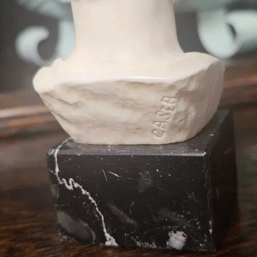 [BUNJANG] Caesar Bust Plaster Statue with Marble Base / 시저 흉상 석고상