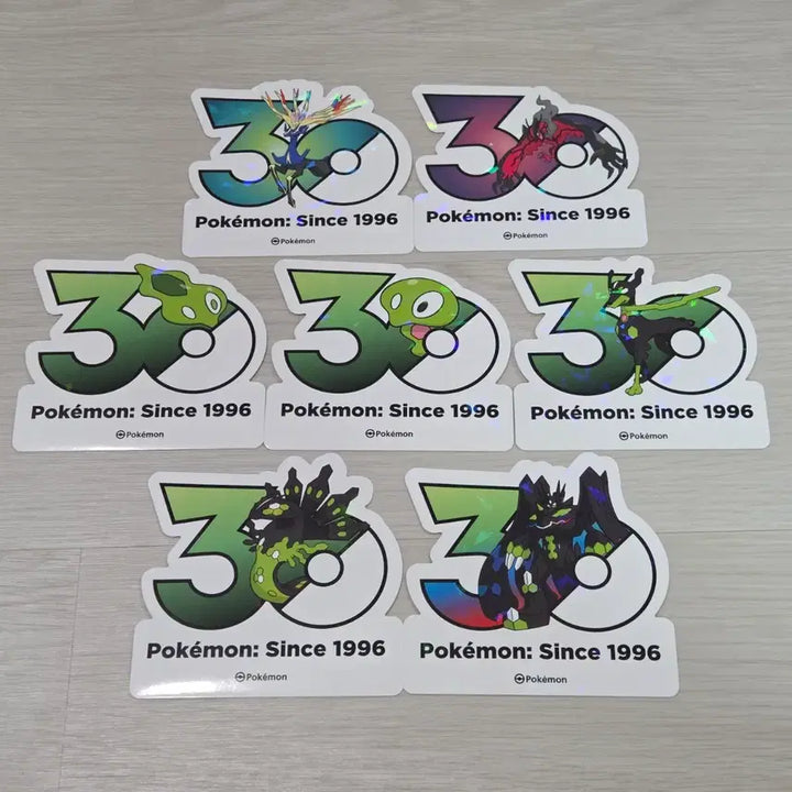[BUNJANG] Pokemon 30th Anniversary Xerneas Yveltal Zygarde Sticker Bundle Set / 일괄) 포켓몬 30주년 제르네아스 이벨타르 지가르데 세트 스티커
