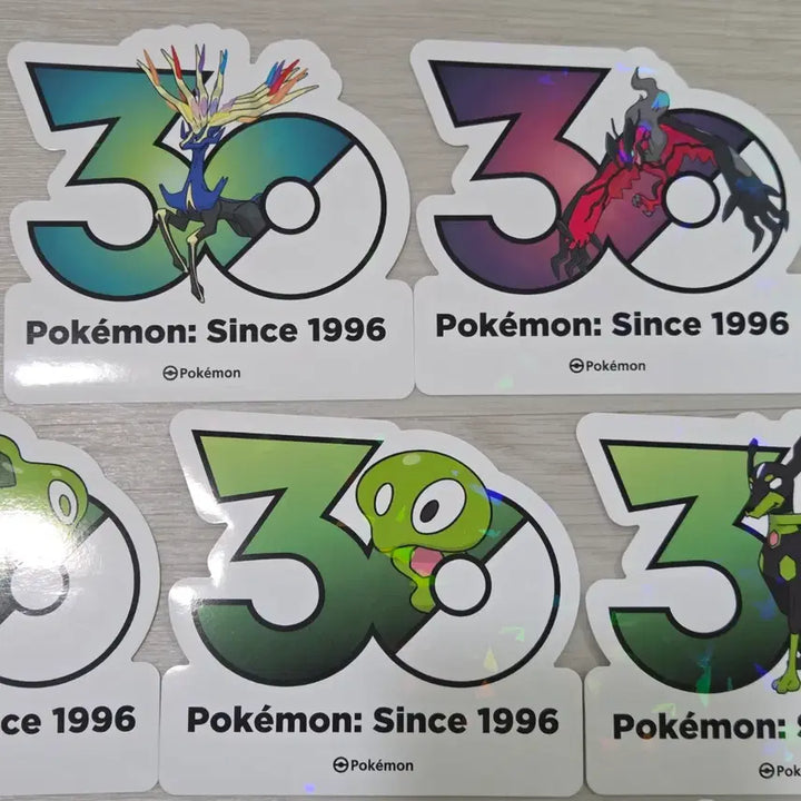 [BUNJANG] Pokemon 30th Anniversary Xerneas Yveltal Zygarde Sticker Bundle Set / 일괄) 포켓몬 30주년 제르네아스 이벨타르 지가르데 세트 스티커