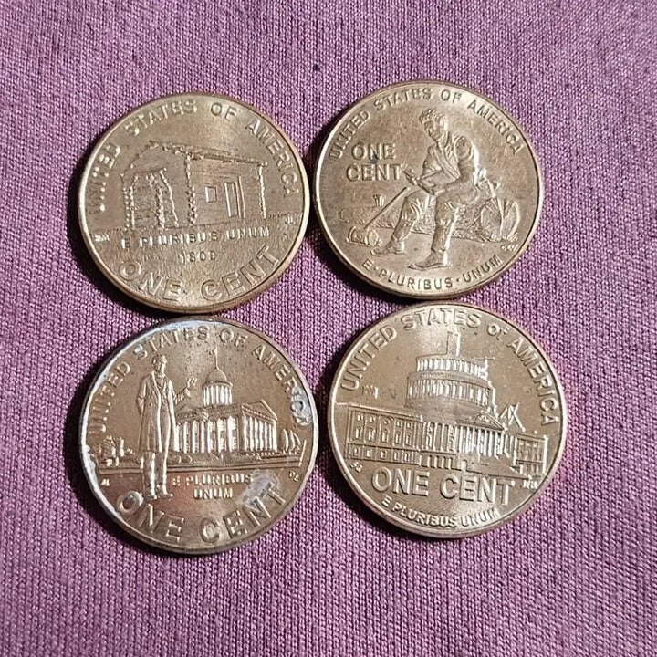[BUNJANG] 2009 Lincoln Cent 4-Coin Set - 100th Anniversary / 2009년. 링컨탄생 100주면 기념주화 1센트 4종 동전