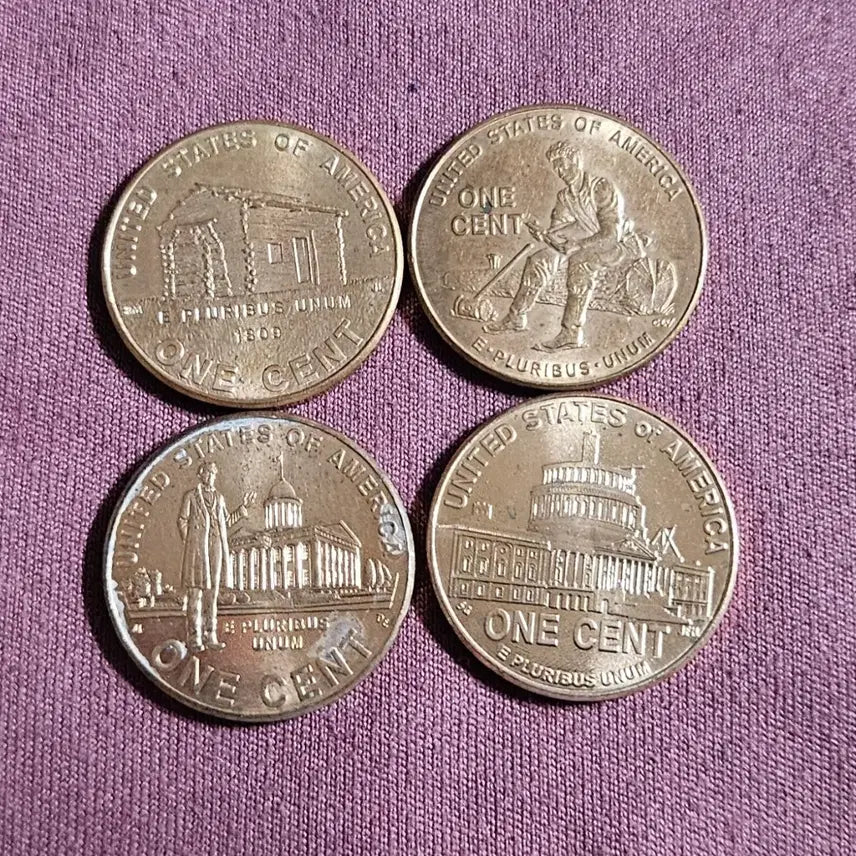 [BUNJANG] 2009 Lincoln Cent 4-Coin Set - 100th Anniversary / 2009년. 링컨탄생 100주면 기념주화 1센트 4종 동전