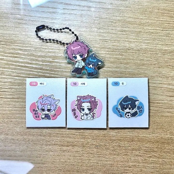 [BUNJANG] Blue Lock Itoshi Sae &amp; Itoshi Rin Acrylic Keychain &amp; Sticker Set / 블루록 통판 이토시 사에 이토시 린 아크릴 키링 띠부씰