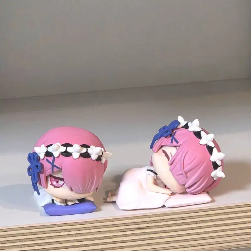 [BUNJANG] Ramu Nemutan Figure Set (2 Types) / 람 오네무탄 피규어(일괄 판매)