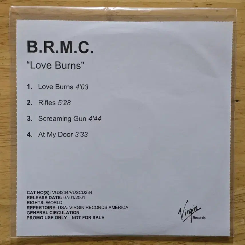 [BUNJANG] Black Rebel Motorcycle Club Love Burns Promo UK CD / CD 음반 Black Rebel Motorcycle Club 블랙 레벨 모터사이클 클럽 - Love Burns PROMO 영국반