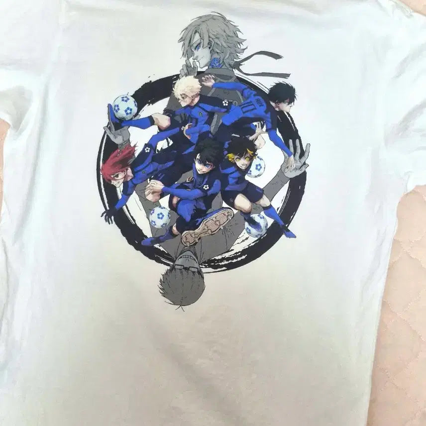 [BUNJANG] Blue Lock Uniqlo Group T-Shirt Kaiser Isagi Rin Nagi / 블루록 유니클로 M 단체 티셔츠 반팔티 카이저 이사기 린 나기 원화