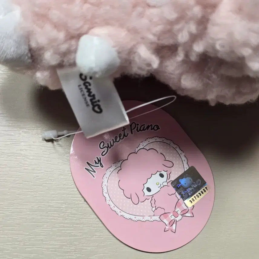 [BUNJANG] Sanrio My Sweet Piano Plush Doll Keychain Pink / 산리오 마이스윗피아노 뽀글이 인형 키링 핑크
