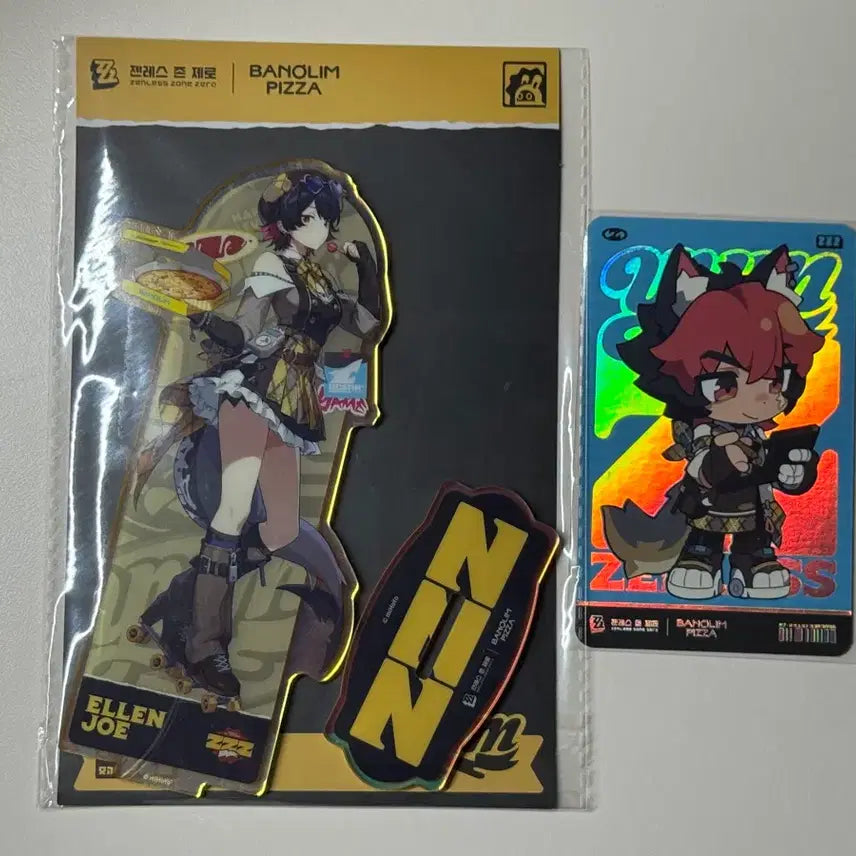 [BUNJANG] Zenless Zone Zero Vanolim Pizza Collaboration Ellen Acrylic Stand + Minato Photocard + Game Redeem Code / 젠레즈 존 제로 반올림 피자 콜라보 엘렌 아크릴 스탠드 + 미나토 포토카드 + 게임 리딤 코드