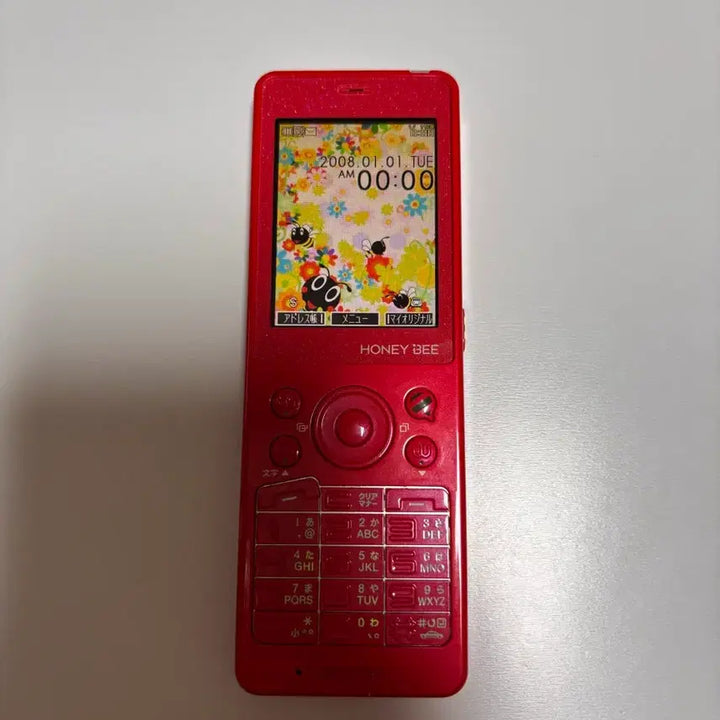 [BUNJANG] Kyocera Willcom Honey Bee Red Feature Phone (Working Model) / 고전 일본 y2k 작동폰 교세라 윌콤 허니비 레드 목업폰 디카