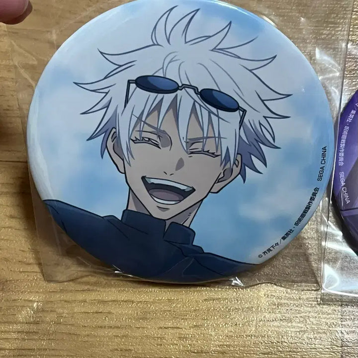 [BUNJANG] Jujutsu Kaisen Sega Prize Gunjo Rakujitsu Gojo Can Badges (Set of 2) / 주술회전 세가쿠지 군청낙일 고죠 캔뱃지2종 일괄판매