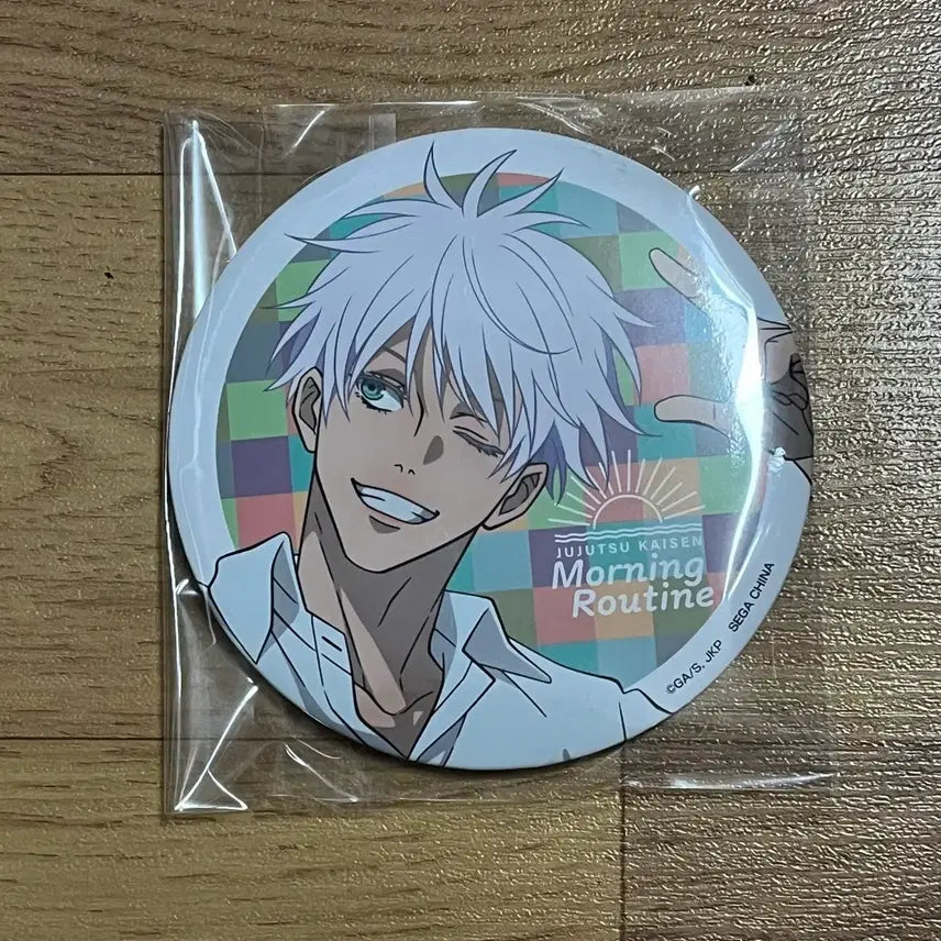 [BUNJANG] Jujutsu Kaisen Sega Prize Morning Routine Gojo Can Badge / 주술회전 세가쿠지 모닝루틴 고죠 캔뱃지