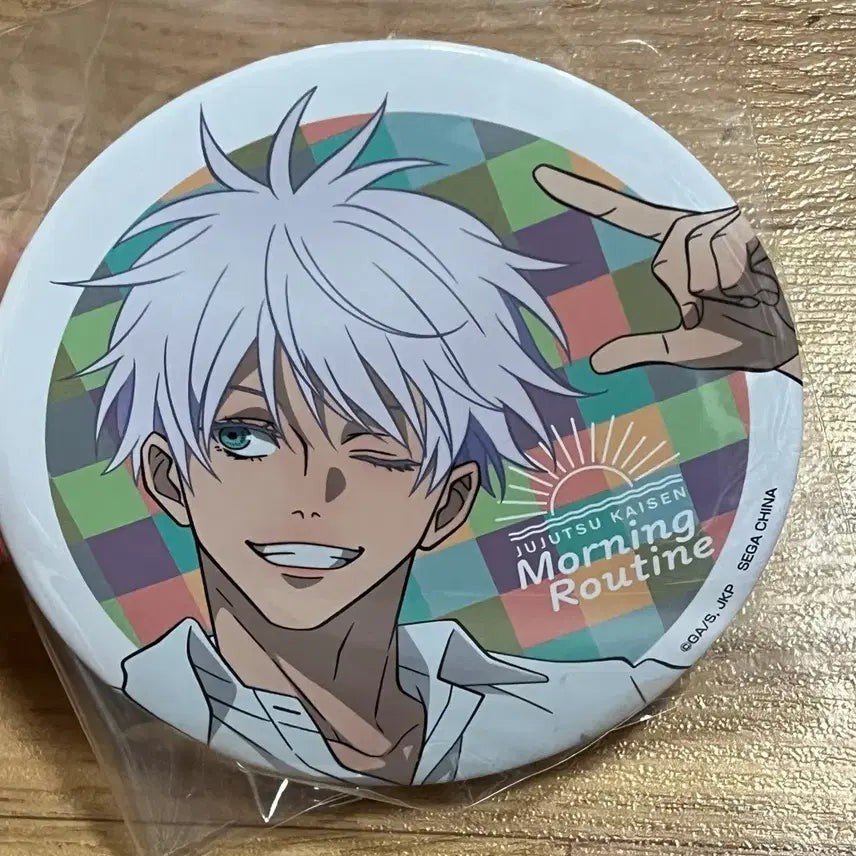 [BUNJANG] Jujutsu Kaisen Sega Prize Morning Routine Gojo Can Badge / 주술회전 세가쿠지 모닝루틴 고죠 캔뱃지