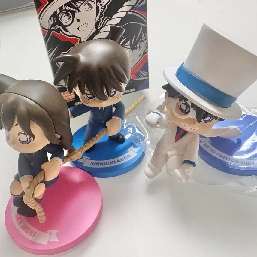 [BUNJANG] Detective Conan Tug-of-War Figure Bundle Set - Shinichi Kudo, Ran Mouri, Kaito Kid / (일괄) 명탐정코난 줄다리기 피규어 남도일 신이치 란 미란 괴도키드